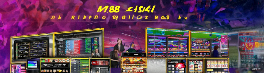 Animasi banner promosi M88 Asia yang menampilkan perpaduan sportsbook, live casino, dan slot dengan grafis dinamis