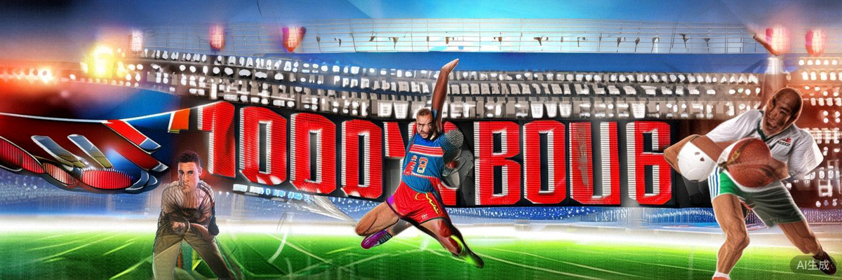 Banner promosi bonus 100% untuk Sportsbook M88 Asia menampilkan atlet dan bola sepak