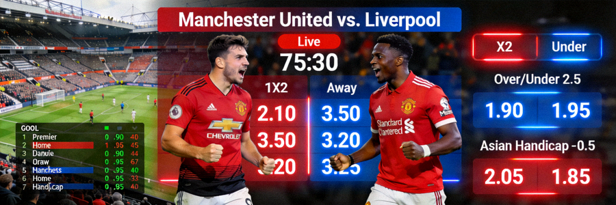 Tampilan live betting MSports untuk pertandingan Premier League dengan odds yang update real-time